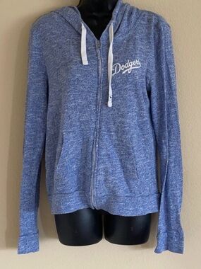 PINK Victoria's Secret Blue Dodgers Zip-Up Hoodie
